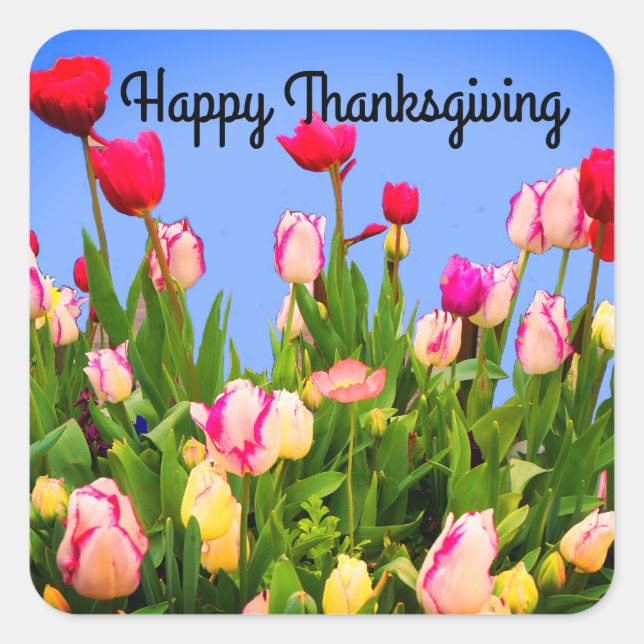 Happy Thanksgiving Verschiedene Tulpen #3 Stickers (Vorderseite)