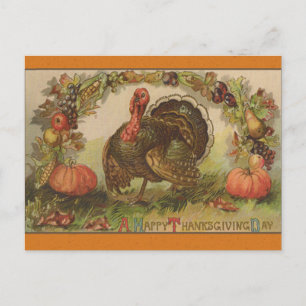 Happy Thanksgiving Vintage Feiertagspostkarte