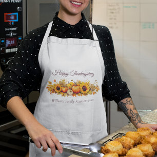 Happy Thanksgiving Vintagen Pumpkins Custom Fall Schürze