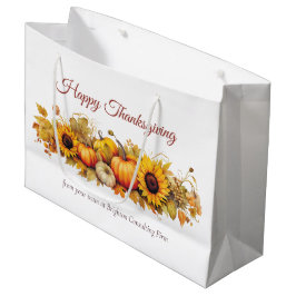 Happy Thanksgiving Vintagen Pumpkins Custom Party Große Geschenktüte