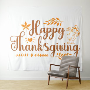 Happy Thanksgiving Wandteppich
