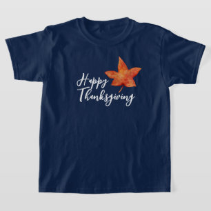 Happy Thanksgiving Wassercolor Fall Ahornblättrige T-Shirt