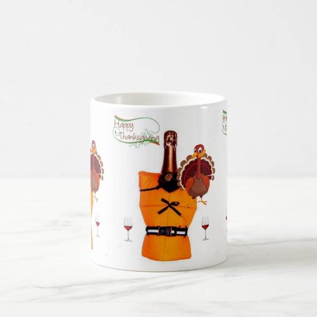 Happy Thanksgiving Weinkultur Tasse (Mittel)