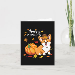 Happy Thanksgiving Welsh Corgi Herbstfall Thanksg Karte
