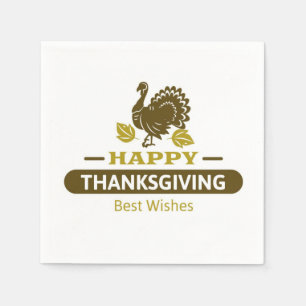 Happy Thanksgiving Wishings Serviette