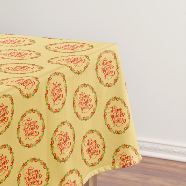 Happy Thanksgiving Wreath  Tischdecke (Beispiel)
