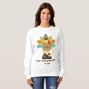 Happy Thanksgiving wünscht Truthahn-Sweatshirt Sweatshirt
