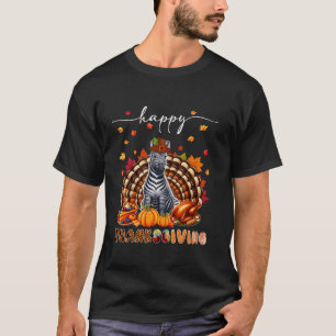 Happy Thanksgiving Zebra Kostüm Türkei Fall Verlas T-Shirt