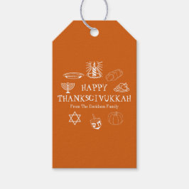 Happy Thanksgivukkah Erntedank Hanukkah bevorzugt Geschenkanhänger