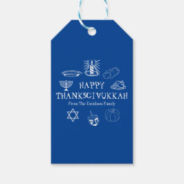 Happy Thanksgivukkah Erntedank Hanukkah bevorzugt Geschenkanhänger