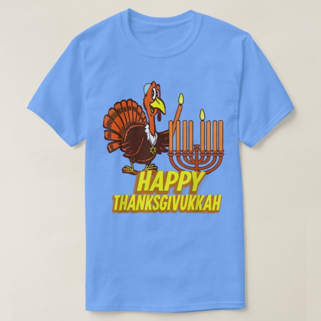 Happy Thanksgivukkah Türkei Hanukkah Festive Jewis T-Shirt (Design vorne)