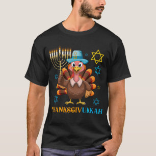 Happy Thanksgivukkah Türkei Menorah T-Shirt