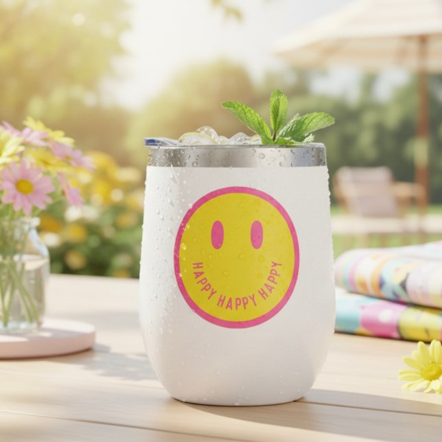 Happy Thermal Wine Tumbler (Von Creator hochgeladen)