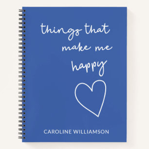 Happy Things Personalisiert Blue Danky Journal Notizbuch
