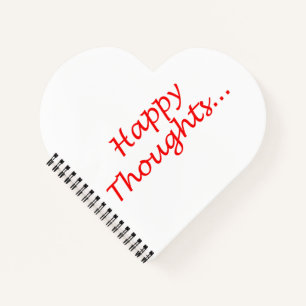 "Happy Thoughts"-Spiralheft Notizbuch