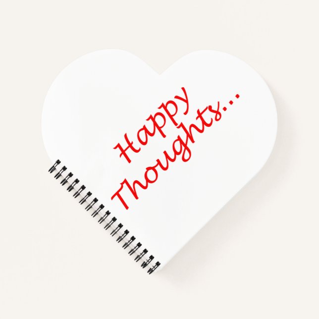 "Happy Thoughts"-Spiralheft Notizbuch (Vorderseite)