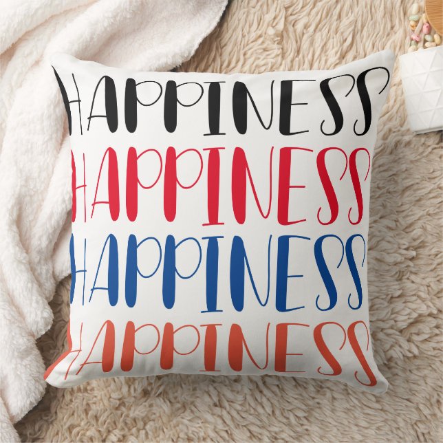 Happy Throw Kissen (Decke)