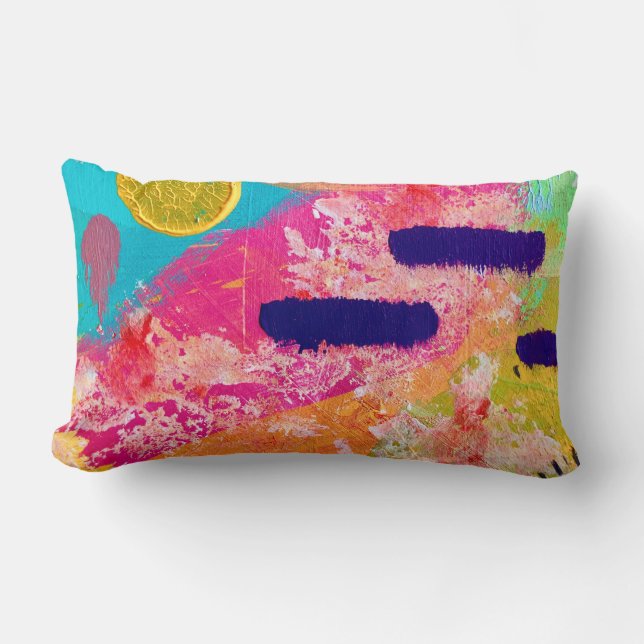 Happy Throw Pillow Lendenkissen (Vorderseite)