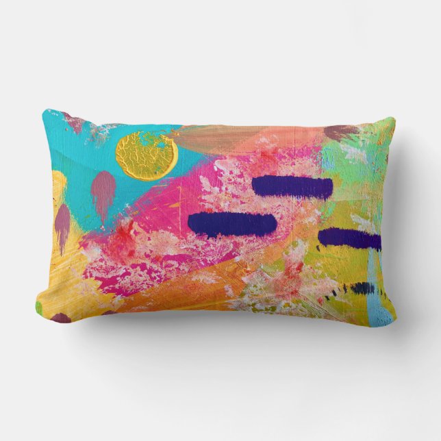 Happy Throw Pillow Lendenkissen (Vorderseite)