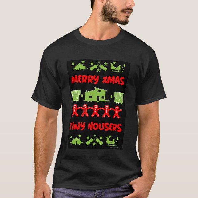 Happy Tiny House Christmas T-Shirt (Vorderseite)