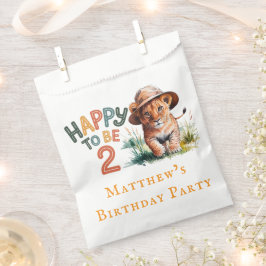 Happy to be 2 Lion Cub Geburtstagsparty Geschenktütchen