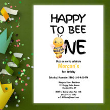 Happy to be one Honey Yellow Girls 1. Geburtstag