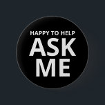 Happy to Help FRAG ME Black Button<br><div class="desc">Happy to Help FRAG ME Black Button</div>