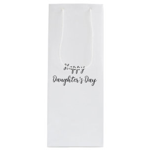 Happy Töchter Tag si.ple minimaler Name Text t Geschenktüte Für Weinflaschen