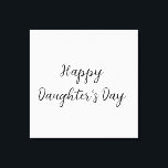 Happy Töchter Tag si.ple minimaler Name Text t Leinwanddruck<br><div class="desc">Entwurf</div>