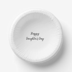Happy Töchter Tag si.ple minimaler Name Text t Pappteller
