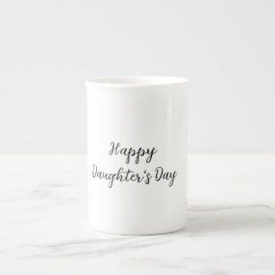 Happy Töchter Tag si.ple minimaler Name Text t Prozellantasse