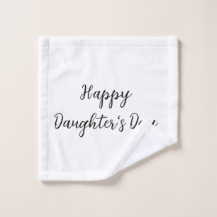 Happy Töchter Tag si.ple minimaler Name Text t Waschlappen