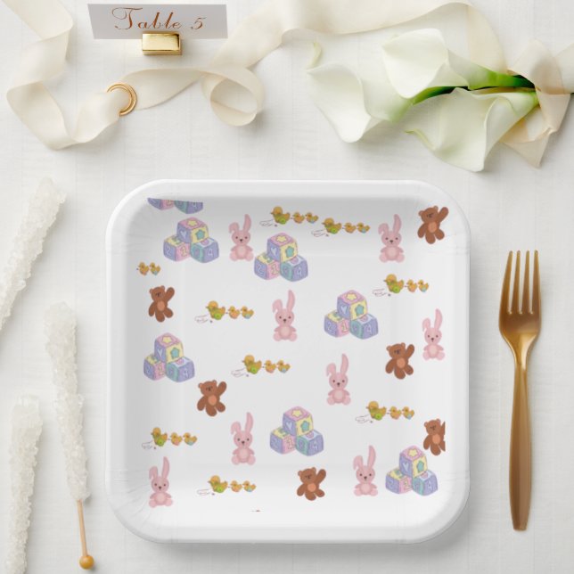 Happy Toddler Birthday  Pappteller (Hochzeit)