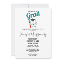 Happy Tooth für Zahnpflege mit Graduierungskappe