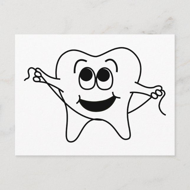 Happy Tooth Postkarte (Vorderseite)