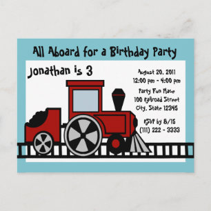 Happy Track Train Postkarte