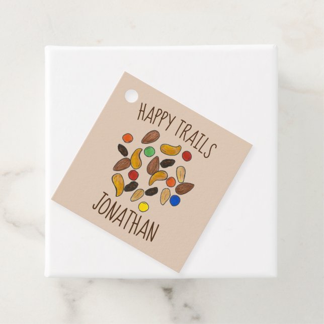 Happy Trails Camping Trail Mix Abschied Rente Geschenkanhänger (Beispiel)