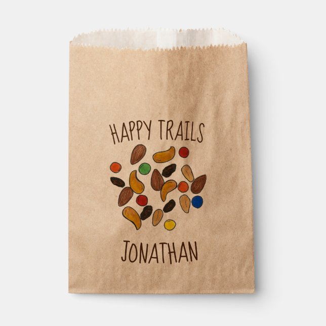 Happy Trails Camping Trail Mix Abschied Rente Geschenktütchen (Vorderseite)