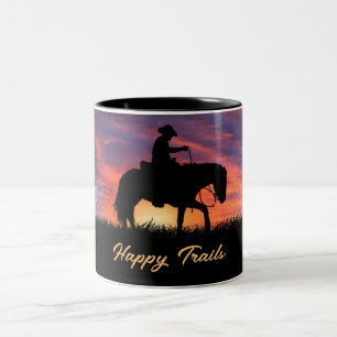 HAPPY TRAILS COWBOY ZWEIFARBIGE TASSE