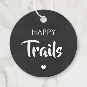 Happy Trails Gift Tag, Nut & Trail Mix, Chalkboard Geschenkanhänger