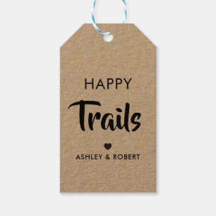 Happy Trails Gift Tag, Nut & Trail Mix Tag, Kraft Geschenkanhänger