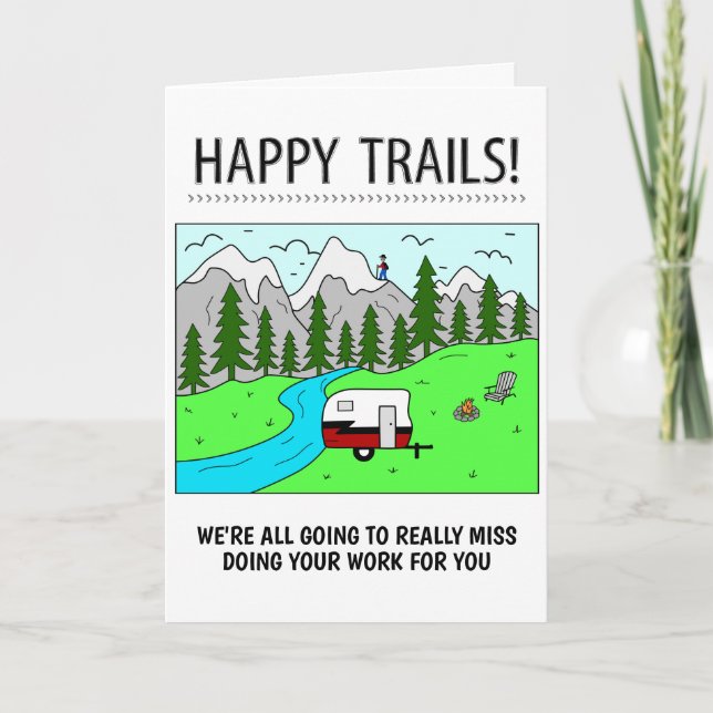 Happy Trails Retirement Card Karte (Vorderseite)