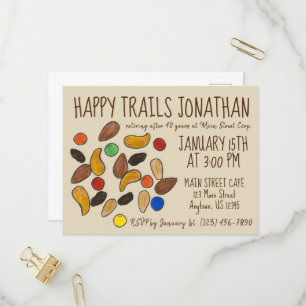 Happy Trails Trail Mix weg Rente Party Einladungspostkarte