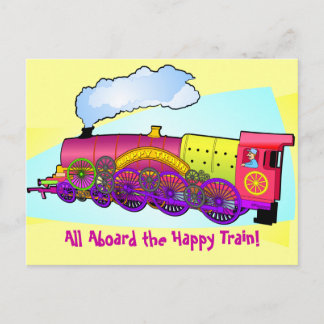 Happy Train Postkarte