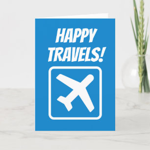 Happy Travels Abschiedskarte Karte