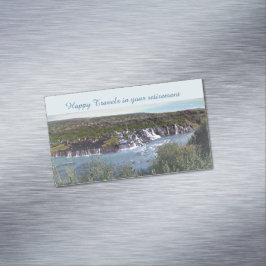 Happy Travels Ruhestandsmagnet Magnetische Visitenkarte