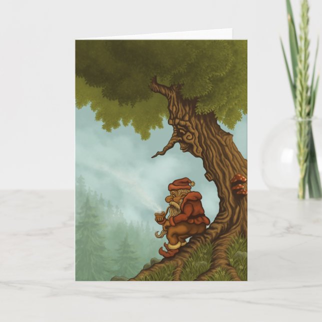 Happy Tree Fantasy Greetcard Karte (Vorderseite)