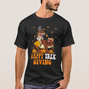 Happy Trex gibt der Türkei Dinosaur Pumpkin Fall a T-Shirt