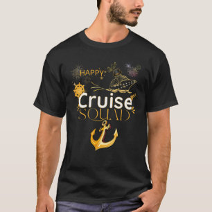 Happy Trip Birthday Cruise Ship Squad Party T-Shirt