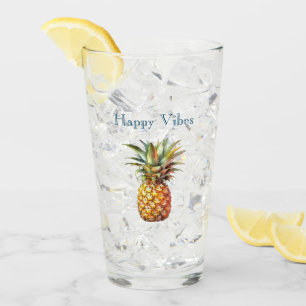 Happy Tropical Pineaple Glas